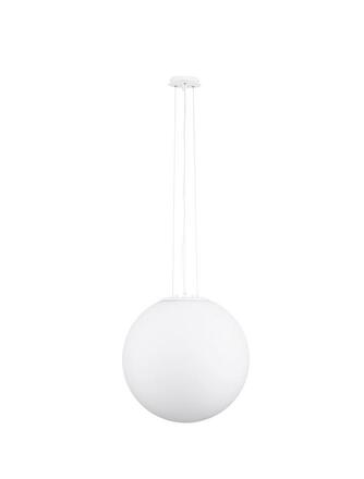 NOVA LUCE závěsné svítidlo NEVOSO opálové sklo a bílý kov E27 1x12W 230V IP20 bez žárovky 920423