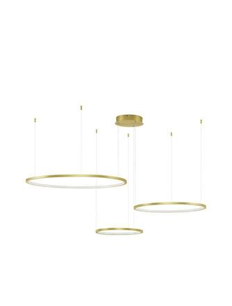 NOVA LUCE závěsné svítidlo PURPLE zlatá nerez ocel a silikon LED 84W stmívatelné 9210314