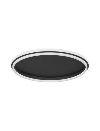 NOVA LUCE stropní svítidlo WILLOW černá ocel a akryl D60x6cm LED 60W 9212915