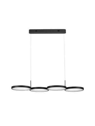 NOVA LUCE závěsné svítidlo MAGNUS černý hliník a akryl LED 41W 230V 3000K IP20 stmívatelné 9248117