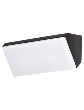 NOVA LUCE venkovní nástěnné svítidlo KEEN černý hliník akrylový difuzor LED 12W 3000K 220-240V 108st. IP65 9270027