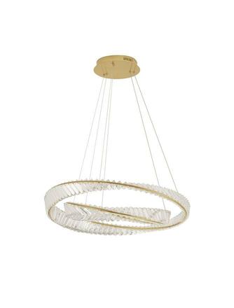 NOVA LUCE závěsné svítidlo AURELIA zlatý kov a křišťál LED 70W 230V 3500K IP20 stmívatelné 9333063