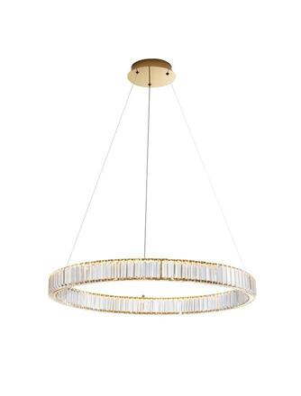 NOVA LUCE závěsné svítidlo AURELIA zlatý kov a křišťál LED 47W 230V 3500K IP20 stmívatelné 9333076