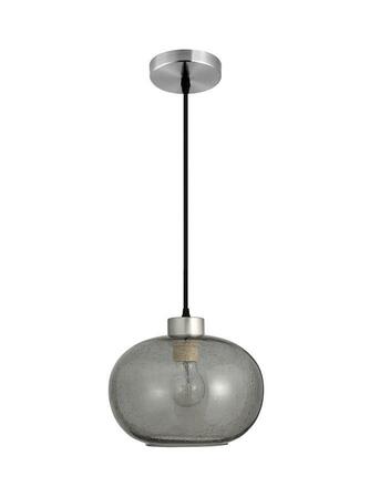 NOVA LUCE závěsné svítidlo JADE kouřové foukané sklo a nikl satén kov E27 1x12W IP20 bez žárovky 9361723