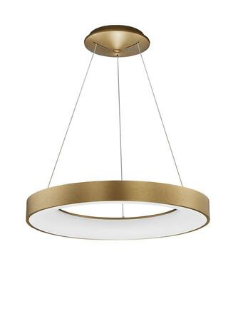 NOVA LUCE závěsné svítidlo RANDO THIN kartáčovaný zlatý hliník a akryl LED 50W 230V 3000K IP20 stmívatelné 9453454