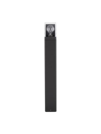 NOVA LUCE venkovní sloupkové svítidlo SELENA antracitový hliník a čirý akryl E27 1x12W 220-240V bez žárovky IP65 9492750