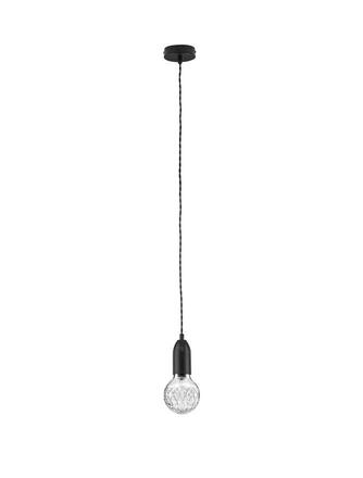 NOVA LUCE závěsné svítidlo VEDA černý kov a čiré sklo G9 1x6W 230V IP20 bez žárovky 9536417