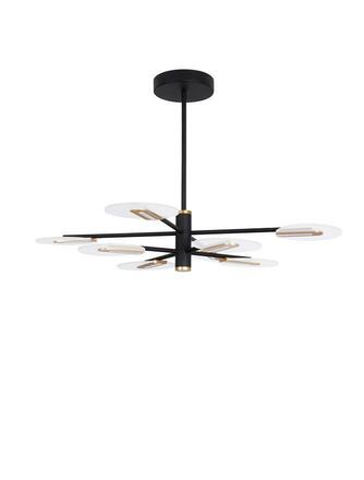 NOVA LUCE závěsné svítidlo GENTI černý a zlatý hliník a akryl LED 56W 230V 3000K IP20 9545408