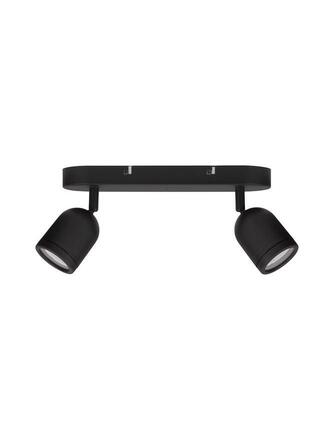 NOVA LUCE bodové svítidlo ORSON černý kov GU10 2x10W 230V IP44 bez žárovky 9555815