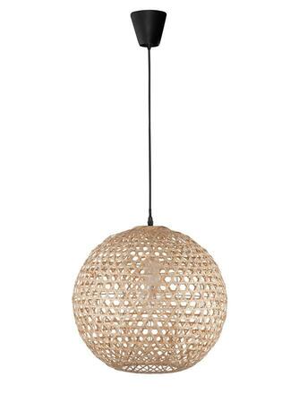 NOVA LUCE závěsné svítidlo MELODY přírodní bambus černý kabel E27 1x12W IP20 bez žárovky 9581501