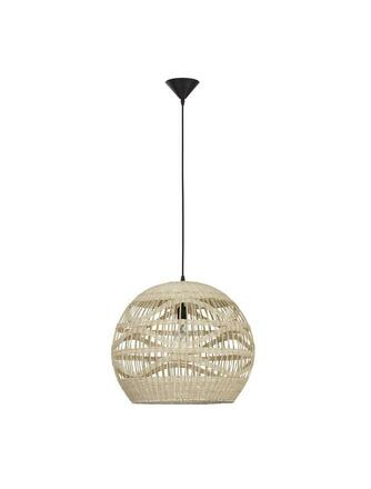 NOVA LUCE závěsné svítidlo MARLO přírodní ratan černý kabel E27 1x12W 230V IP20 bez žárovky 9586502