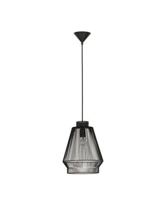 NOVA LUCE závěsné svítidlo BREDO černý hliník černý kabel E27 1x12W 230V IP20 bez žárovky 9586510