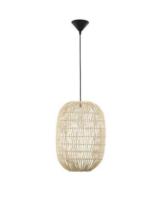 NOVA LUCE závěsné svítidlo MELODY přírodní ratan černý kabel E27 1x12W IP20 bez žárovky 9586766