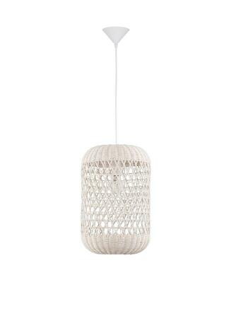 NOVA LUCE závěsné svítidlo AURORA bílý ratan bílý kabel E27 1x12W IP20 bez žárovky 9587162