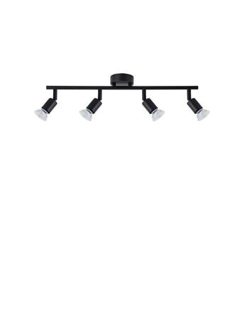 NOVA LUCE bodové svítidlo LUP saténový černý kov GU10 4x5W 230V IP20 bez žárovky 960008