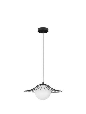 NOVA LUCE závěsné svítidlo FLY matný černý kov E27 1x12W 230V IP20 bez žárovky 9620126