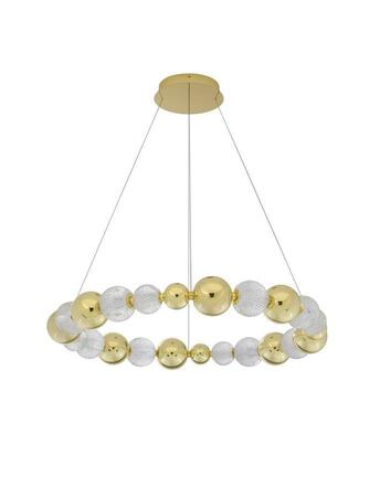 NOVA LUCE závěsné svítidlo BRILLE zlatý hliník a sklo LED 46W 230V 3200K IP20 stmívatelné 9695202