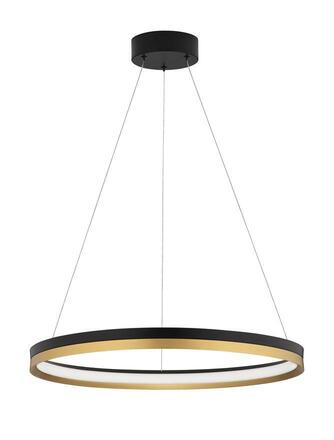NOVA LUCE závěsné svítidlo MR JOHN černá a mosaz zlatá LED 43.2W 3000K stmívatelné 9695238