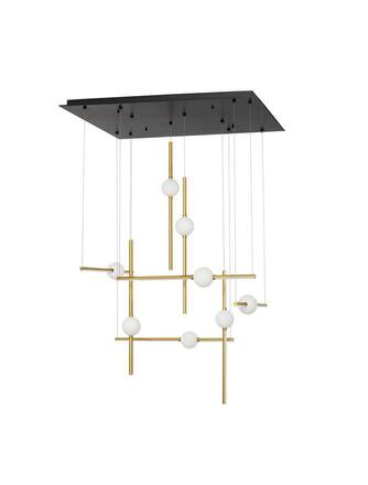 NOVA LUCE závěsné svítidlo ACROBAT černá a zlatá LED 108W 3000K stmívatelné 9695259