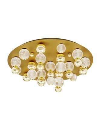 NOVA LUCE stropní svítidlo BRILLE zlatý hliník a sklo LED 86W 230V 3200K IP20 stmívatelné 9695700