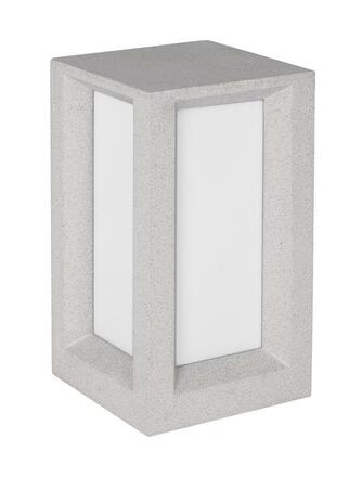 NOVA LUCE venkovní sloupkové svítidlo CASTRO bílý pískovec a akryl E27 1x12W bez žárovky 100-240V IP65 9739352