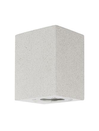 NOVA LUCE venkovní nástěnné svítidlo FUENTO bílý pískovec skleněný difuzor GU10 1x7W IP65 100-240V bez žárovky světlo dolů 9790541