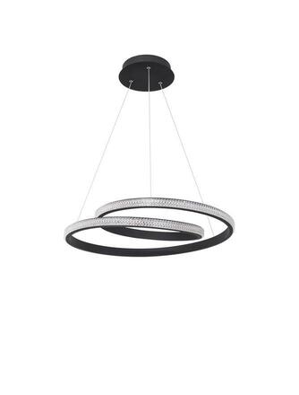 NOVA LUCE závěsné svítidlo GRANIA černý hliník a akryl LED 25W 230V 3000K IP20 stmívatelné 9818511