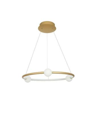 NOVA LUCE závěsné svítidlo CELIA stmívatelné saténový zlatý hliník opálové sklo LED 36W 230V 3000K IP20 stmívatelné 9820600