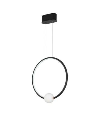 NOVA LUCE závěsné svítidlo CELIA stmívatelné černý hliník opálové sklo LED 25.6W 230V 3000K IP20 stmívatelné 9820605