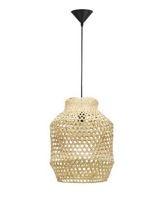 NOVA LUCE závěsné svítidlo MIA přírodní ratan černý kabel E27 1x12W 230V IP20 bez žárovky 9858659
