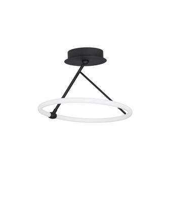 NOVA LUCE stropní svítidlo JANUS černý hliník a akryl LED 21W 230V 3000K IP20 9892162