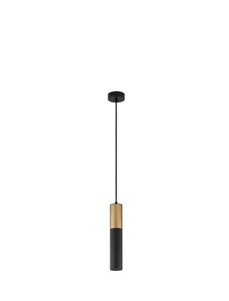 NOVA LUCE závěsné svítidlo POGNO černá a zlatý hliník GU10 1x10W IP20 220-240V bez žárovky 9911523