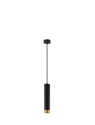 NOVA LUCE závěsné svítidlo POGNO černá a zlatý hliník GU10 1x10W IP20 220-240V bez žárovky 9911525