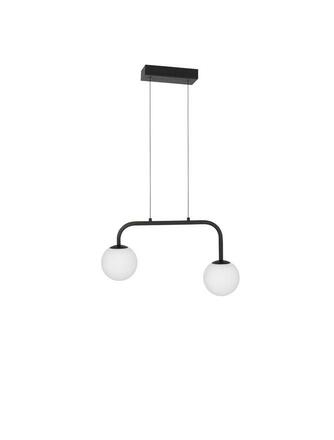 NOVA LUCE závěsné svítidlo JOLINE černý kov a hliník bílé opálové sklo LED 16W 240V 3200K IP20 9919602