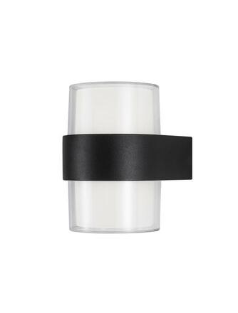 NOVA LUCE venkovní nástěnné svítidlo DARF černý hliník ABS difuzor LED 2x5W 3000K 100-240V 115st. IP65 světlo nahoru a dolů 9925666