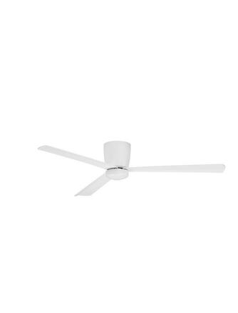 NOVA LUCE stropní ventilátor DELL tělo z hliníku matná bílá 3ABS dřevěné listy 9952325
