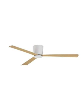 NOVA LUCE stropní ventilátor DELL tělo z hliníku dřevo a matná bílá 3ABS dřevěné listy 9952335