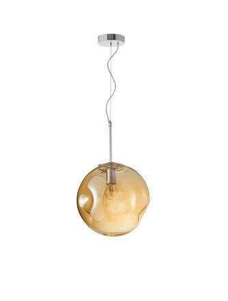 NOVA LUCE závěsné svítidlo MAYAN chromovaný kov šampaň sklo E27 1x12W 230V IP20 bez žárovky 9988104