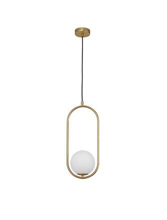 NOVA LUCE závěsné svítidlo OBITAR opálové sklo mosazný zlatý kov G9 1x5W 230V IP20 bez žárovky 9988170