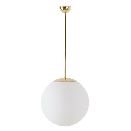 OSMONT ADR60091 ADRIA P3 závěsné skleněné svítidlo mosaz leštěná / bílá IP40 3000 K 27W LED