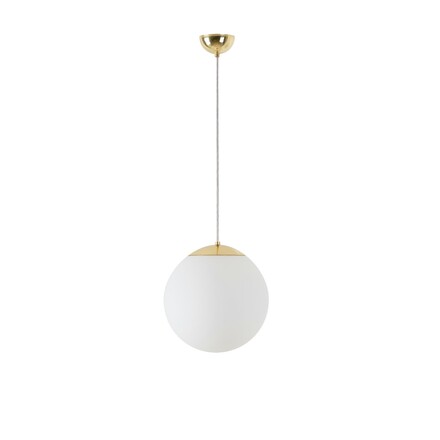 OSMONT ADR60336 ADRIA S2 závěsné skleněné svítidlo mosaz leštěná / bílá IP40 3000 K 20W LED