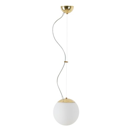 OSMONT ADR60742 ADRIA L1 závěsné skleněné svítidlo mosaz leštěná / bílá IP40 4000 K 8W LED