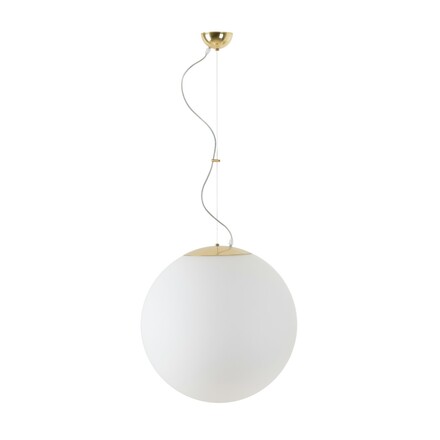 OSMONT ADR60794 ADRIA L4 závěsné skleněné svítidlo mosaz leštěná / bílá IP40 4000 K 41W LED