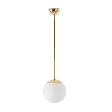 OSMONT ADR70951 ADRIA P1 závěsné skleněné svítidlo mosaz leštěná / bílá IP40 4000 K 9W LED DALI