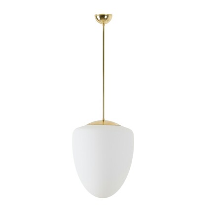 OSMONT AST42260 ASTRA P závěsné skleněné svítidlo mosaz leštěná / bílá IP40 40W E27