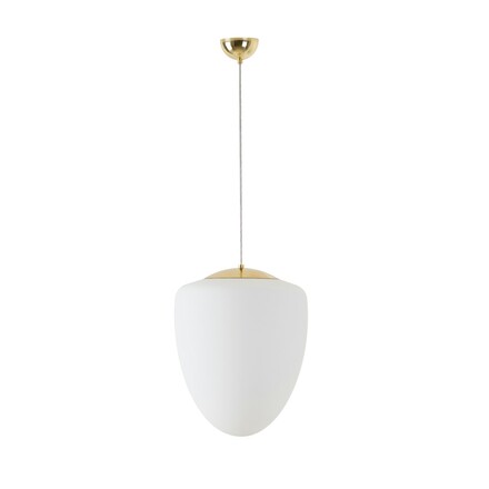 OSMONT AST49209 ASTRA S závěsné skleněné svítidlo mosaz leštěná / bílá IP40 40W E27