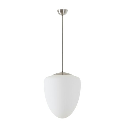 OSMONT AST60413 ASTRA P závěsné skleněné svítidlo nerez broušená / bílá IP40 3000 K 27W LED