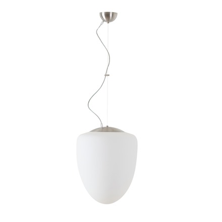 OSMONT AST60434 ASTRA L závěsné skleněné svítidlo nerez broušená / bílá IP40 3000 K 27W LED DALI