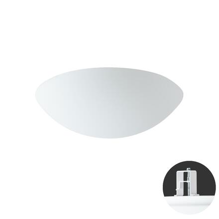 OSMONT AUR55332 AURA V10 stropní/nástěnné skleněné polovestavné svítidlo bílá IP44 2x25W E27