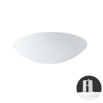 OSMONT AUR55338 AURA V5 stropní/nástěnné skleněné polovestavné svítidlo bílá IP44 3x25W E27